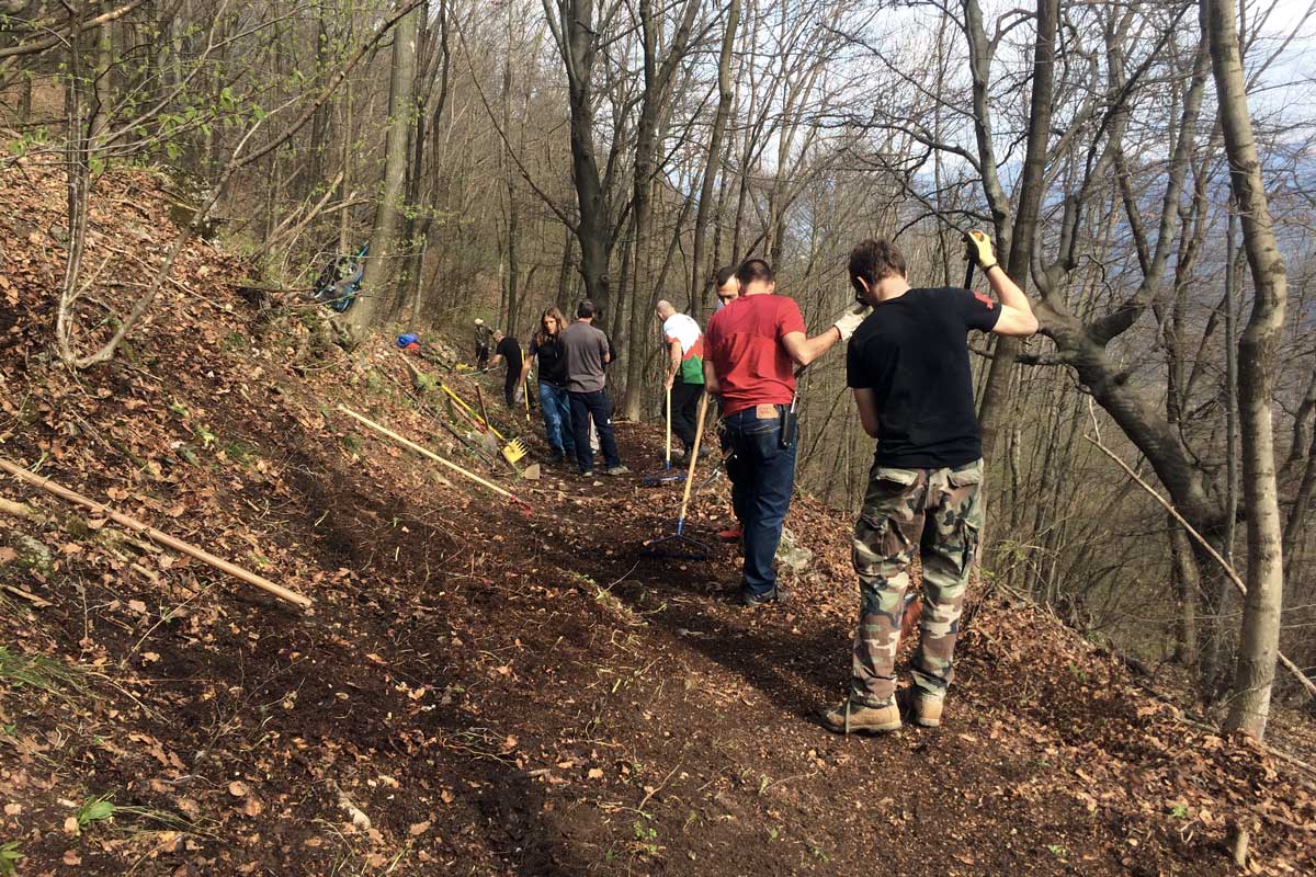 manutenzione ordinaria dei sentieri parco regionale del campo dei fiori di varese